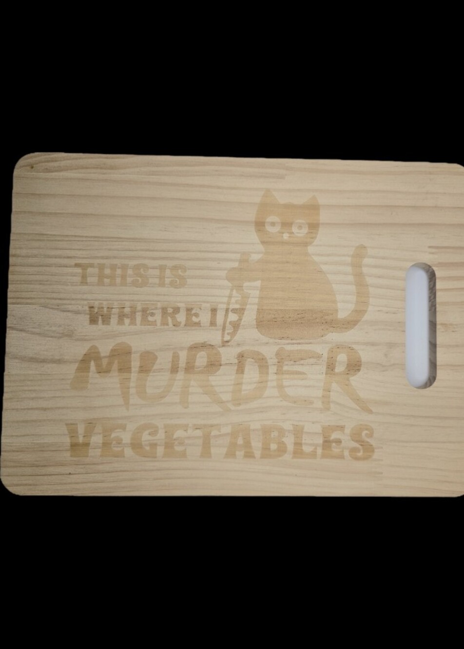 Wooden Cat-Themed Wooden Cutting Board  For Vegans/vegitarians